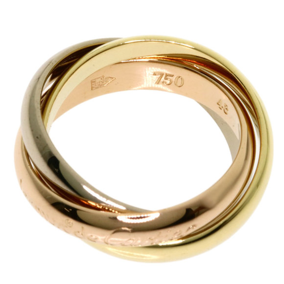 CARTIER Trinity # 48 Rings / K18 Yellow Gold K18WG K18PG Ladies - Picture 4 of 5